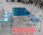 Bàn ghế inox, bàn ghế inox quán ăn, bàn ghế inox giá rẻ tphcm