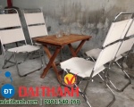 Ghế cafe inox giá rẻ, ghế xếp cafe giá rẻ, ghế xếp inox vải bố