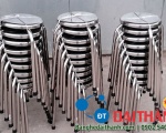 Ghế inox tròn, ghế inox tròn giá rẻ, ghế inox tròn cao, ghế inox tròn thanh lý