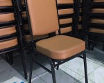 Ghế nhà hàng nệm Simili, ghế inox nhà hàng, ghế sắt nhà hàng